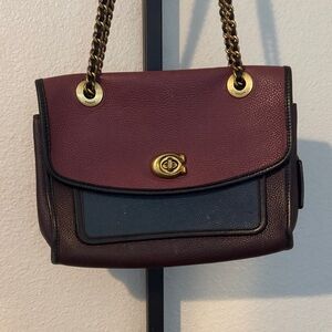 Chic Coach Parker Color Block Shoulder Bag